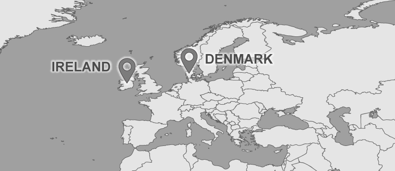 Dempsey Travel Map: Denmark and Ireland