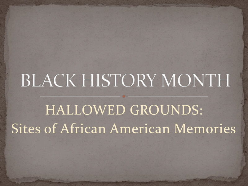 Black History Month 2016 PowerPoint Presentation Cover Page