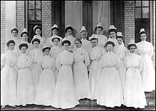 Group photograph of the first twenty Navy Nurses, appointed in 1908.