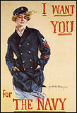 A 1917 recruitment poster for women to join the United States Navy.