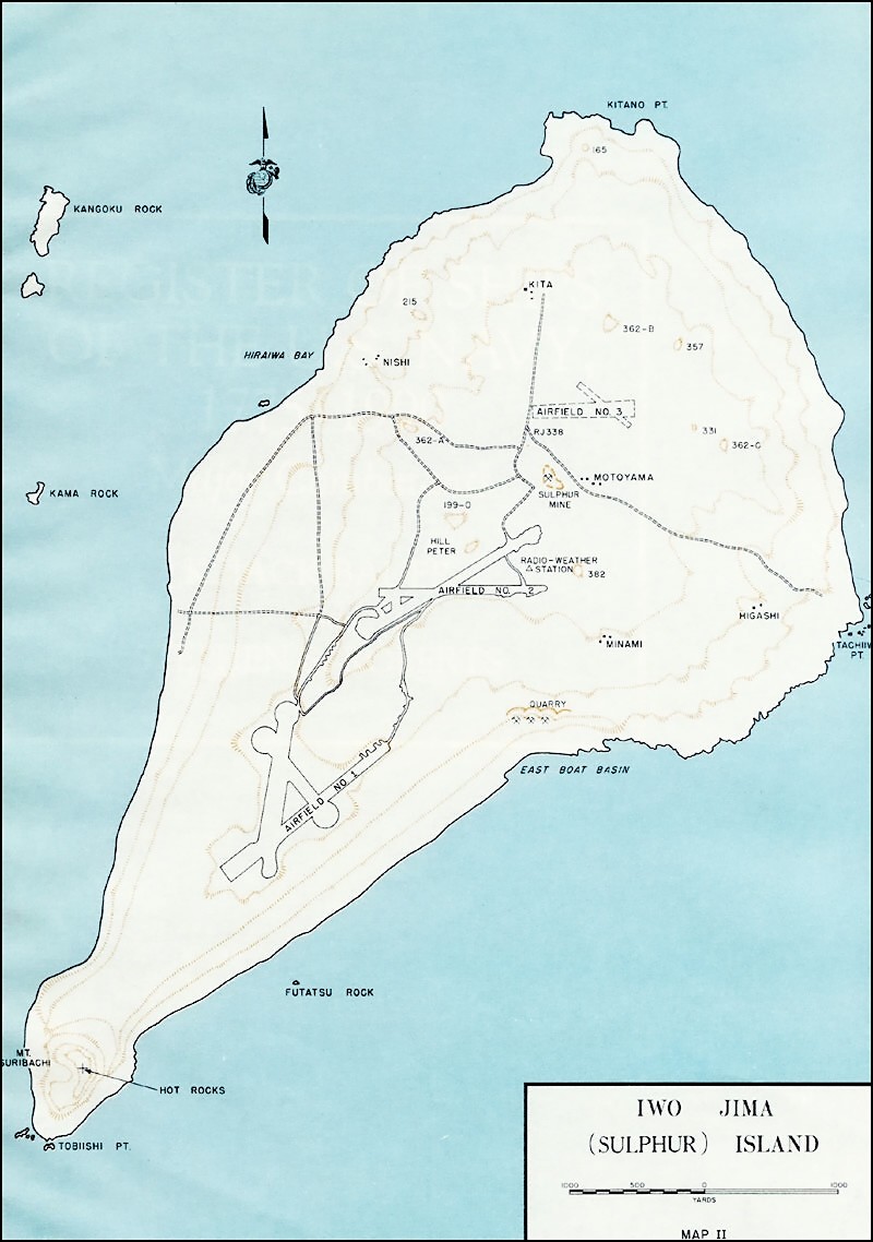 Iwo Jima Island Map