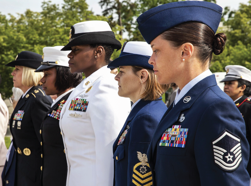 Military women in uniform
