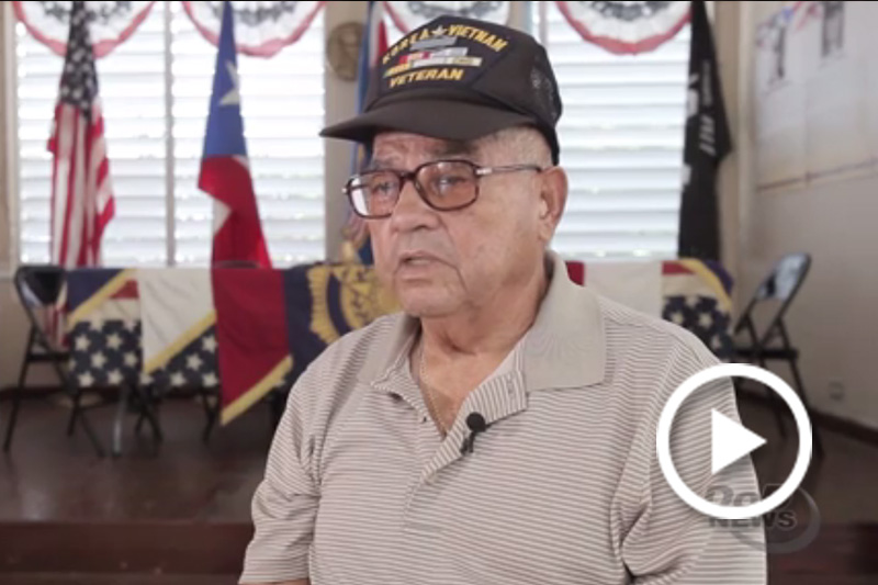 Screen grab of Korean War Veteran Santos Rodriguez.