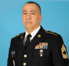 Portrait of Army National Guard Master Sgt. Miguel Sanchez
