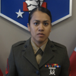 Portrait of Marine Corps Sgt. Alma Cavazos