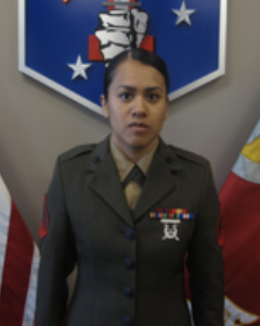 Portrait of Marine Corps Sgt. Alma Cavazos